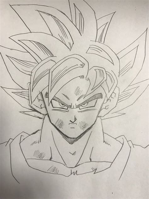 Goku ultra instinct dibujo de goku dibujos y dbz dibujos. Dessin : Son Gokū Migatte no Gokui (Ultra Instinct) | Goku ...