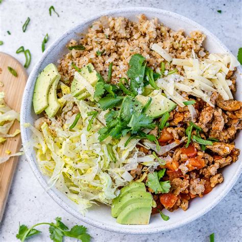 Ground Turkey Bowls With Cauliflower Rice Recipe In 2021 Healthy