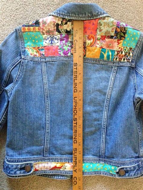 Upcycled Denim Jacket Embellished Denim Jacket Boho Denim Jacket