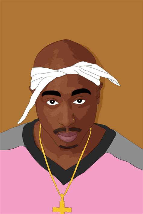 Tupac Illustration Art By Mango And Design Black Art Painting Rapper