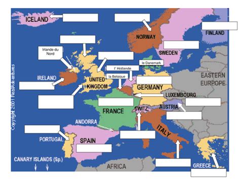 In the new economic history: European countries - map to label | Teaching Resources