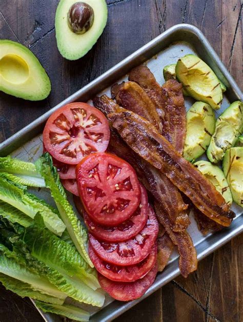 Here it is, the perfect appetizer for your labor day weekend ~ last hurrah of summer bash. BLT with Grilled Avocado - Garnish with Lemon