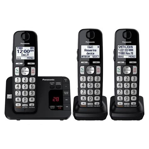 Panasonic 3 Handset Expandable Cordless Talking Caller Id Answering