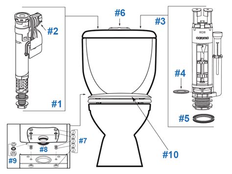 Caroma Royale Toilet Replacement Parts