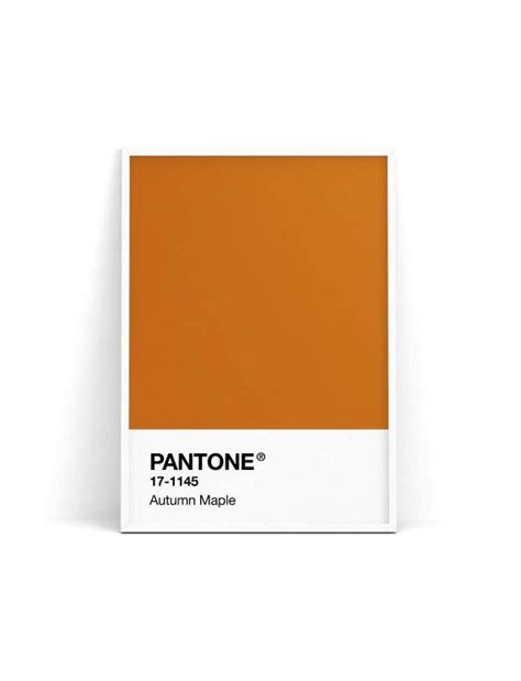 Pantone Print Pantone Poster Pantone Autumn Maple Pantone Fall 2017