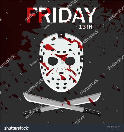 Layout Friday 13th Vector Concept Bloody Stock Vector Royalty Free