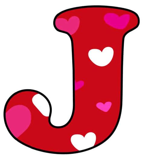 Free Printable Colorful Bubble Letters Valentine Bubble Letter J