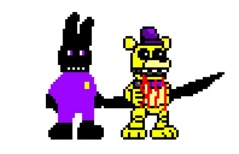 William Afton Kills Fredbear Pixel Art Maker