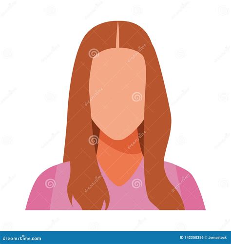 woman faceless avatar profile stock vector illustration of sign search 142358356