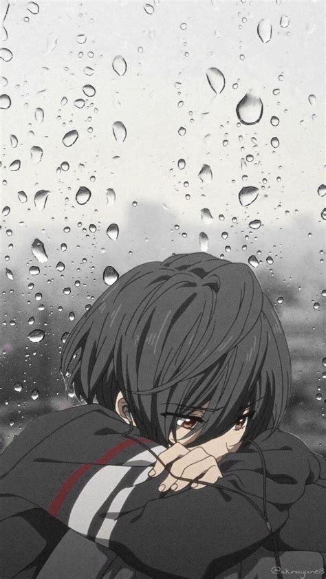 Sad Anime Boy In Rain Pfp Depressed Rain S Tenor Heart Touching