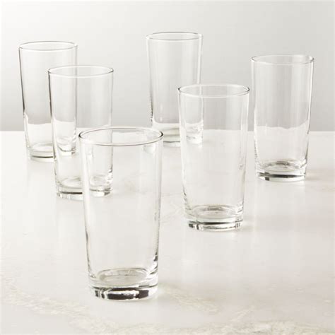 Brisk Modern Drinking Glasses Set Of 6 Reviews Cb2 Canada