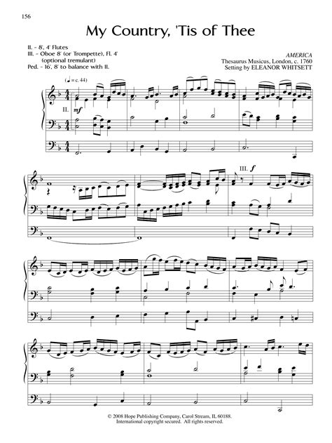 My Country Tis Of Thee Free Sheet Music