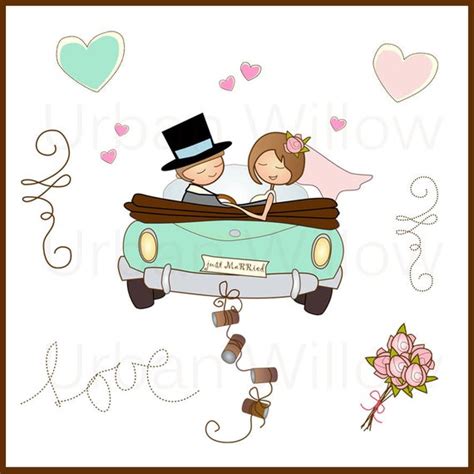 Alle unsere papiervorlagen sind kostenlos. Just Married in Minze 13 Stück ClipArt set in