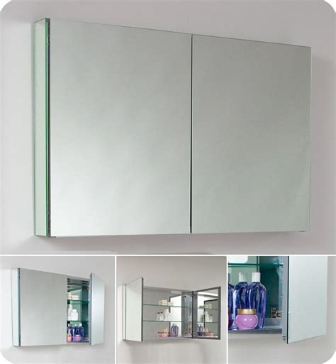 Fresca Fmc8013 49 Inch Wide Bathroom Medicine Cabinet With Mirrors