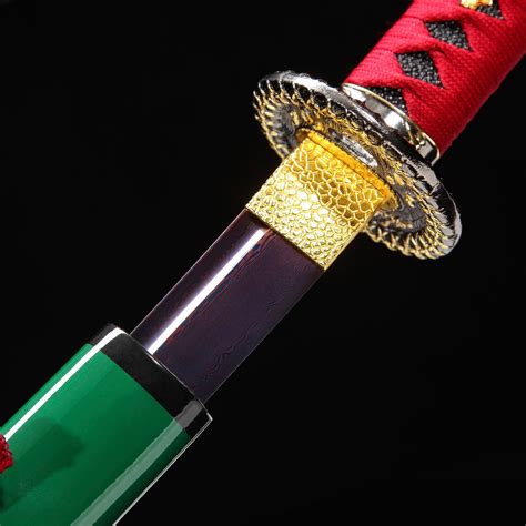 Handmade Pattern Steel Red Blade Real Japanese Katana Samurai Sword