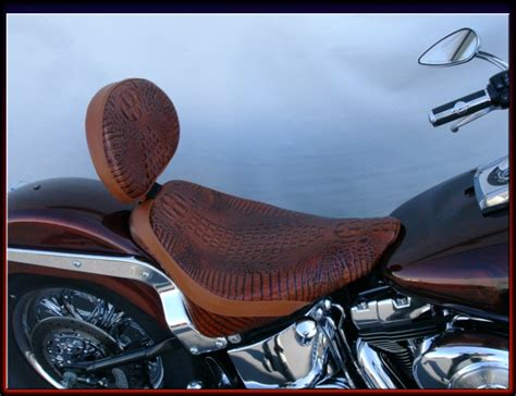 Our saddlegel isolates engine and road vibration, a common cause of rider fatigue. Softail Solo Motorcycle Seat with Driver Backrest for ...