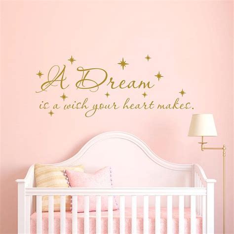 A Dream Is A Wish Your Heart Makes Wall Decal Quotes Cinderella Wall