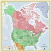 Wall Map Of Usa And Canada – Topographic Map of Usa with States