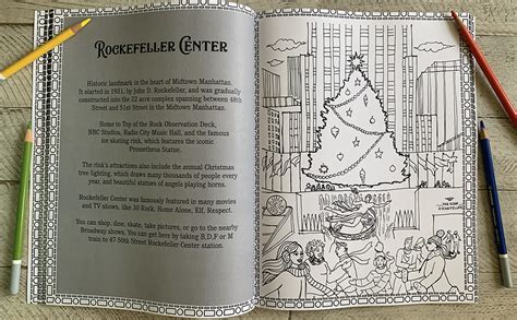 New York City Coloring Book And History 50 Illustrated Coloring Pages Of
