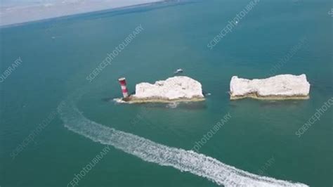 The Needles Sea Stacks Aerial Stock Video Clip K0071118 Science