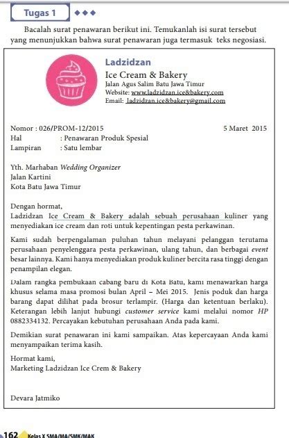 Contoh surat niaga penawaran barang. Contoh Surat Balasan Penawaran Ladzidzan