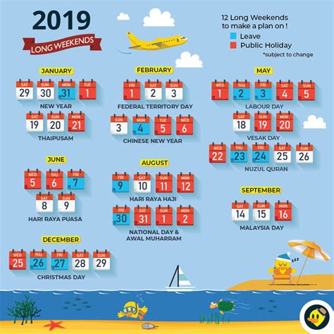 ← kalender 2019 indonesia kalender 2019 malaysia cuti umum →. Senarai Cuti Panjang 2019 - Budak Bandung Laici