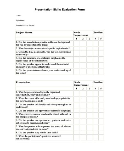 Free 11 Sample Skills Assessment Forms In Pdf Ms Word Excel