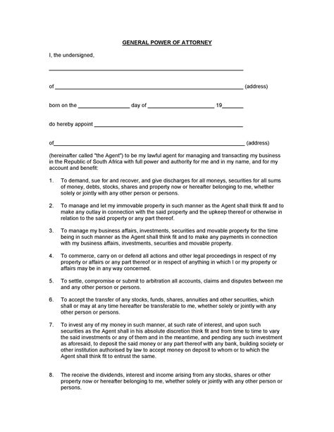 50 Free Power Of Attorney Forms And Templates Durable Medicalgeneral