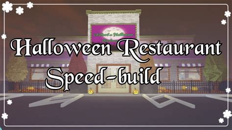 Bloxburg Halloween Restaurant Speed Build Youtube