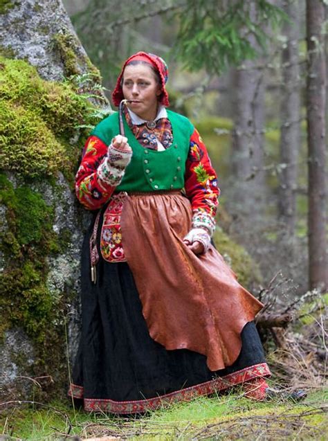 a pasture woman dalarna sweden germanic swedish se dal floda pinterest folk costume and