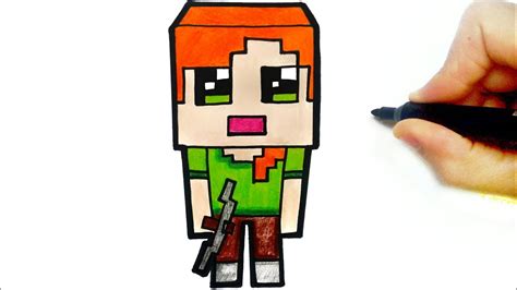 Tumblr, drawing class, learn to draw, how to make, drawing, draw, how to draw step by step, drawing, como dibujar, diy, canal dos desenhos111111. HOW TO DRAW ALEX FROM MINECRAFT STEP BY STEP - YouTube