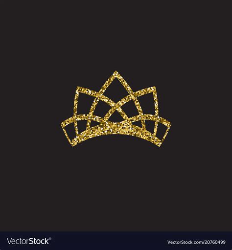 Queen Crown Royal Gold Headdress King Golden Vector Image
