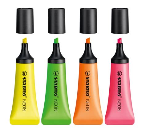 Stabilo Neon Highlighters Set Of 4 Colours Schwan Stabilo Most