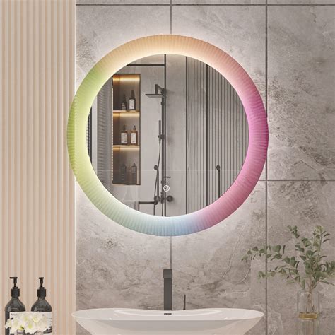 Led Rainbow Defogging Mirror Customized Empolo