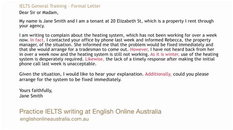 Ielts Writing Task 1 General Sample Your English Stud