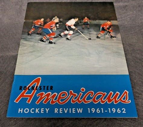 1962 Ahl Minor League Hockey Program Providence Bruins V Rochester