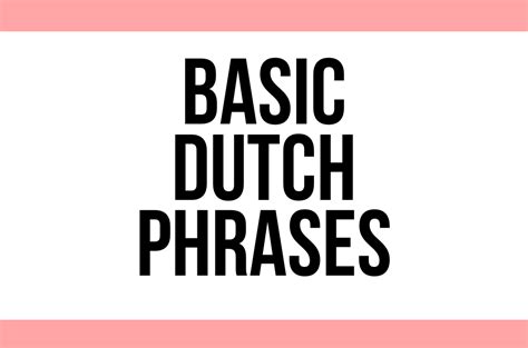 30 Essential Dutch Phrases For Tourists The Navigatio