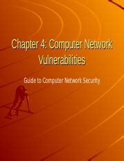Chapter4 Ppt Chapter 4 Computer Network Vulnerabilities Guide To