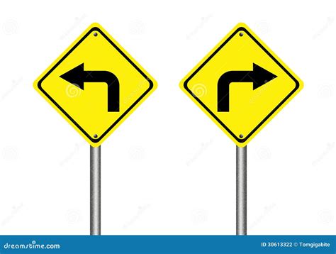 Turn Left And Right Traffic Sign Stock Photography Image 30613322