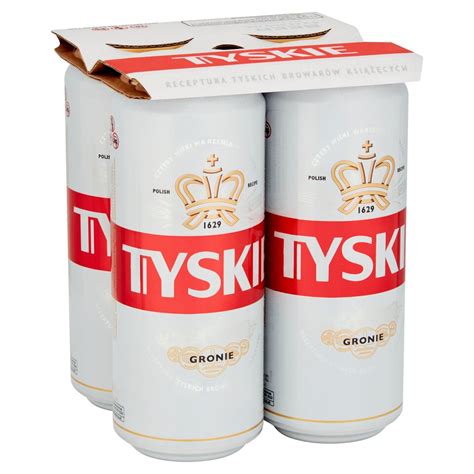 Tyskie Lager Beer 4 X 500ml Tesco Groceries