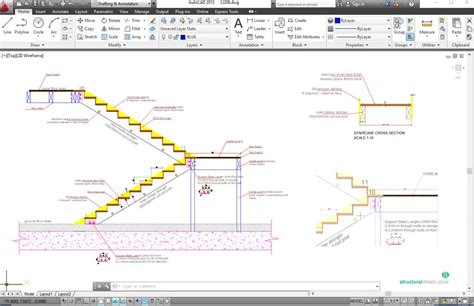 Double Stringer Timber Frame Stairs Detail