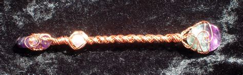 fluorite base custom copper healing wand small size merlin s realm