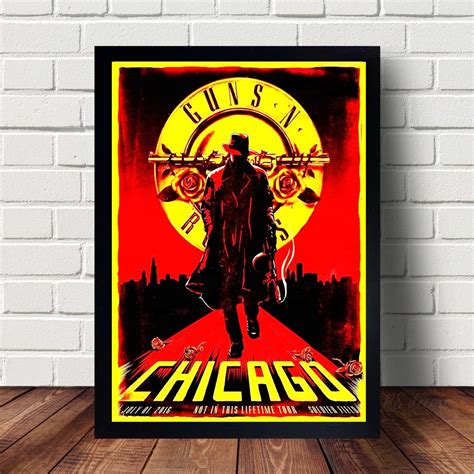 quadro poster com moldura da banda guns n roses 33 x 43 cm no elo7 decorestore 1259281