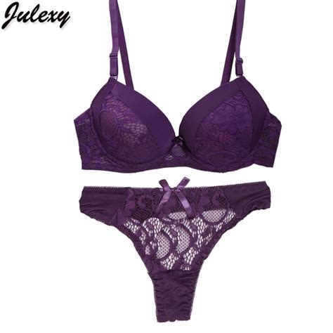Julexy Bcd Cup Sexy Thong Lace Push Up Bra Set Lingerie Women Underwear Sets Intimates