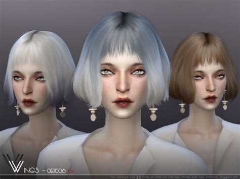 The Sims Resource Wings Oe1006 Hair Sims 4 Hairs