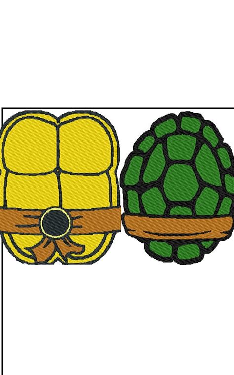 Ninja Turtle Shells Embroidery Design