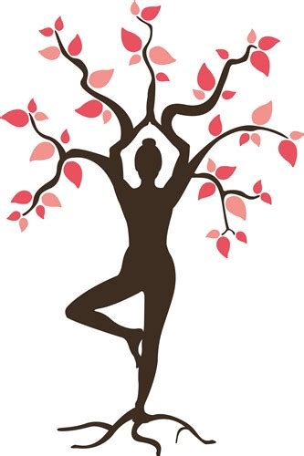 Yoga Tree Vector Illustration Annthegran