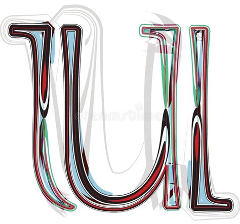 Font Illustration Letter U Stock Vector Illustration Of Scratch