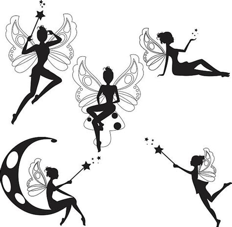 Fairies With Wings Silhouette Stock Photos Pictures And Royalty Free