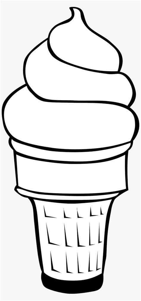 Ice Clipart Line Cute Black And White Ice Cream Cones Clipart Free Transparent Png Download
